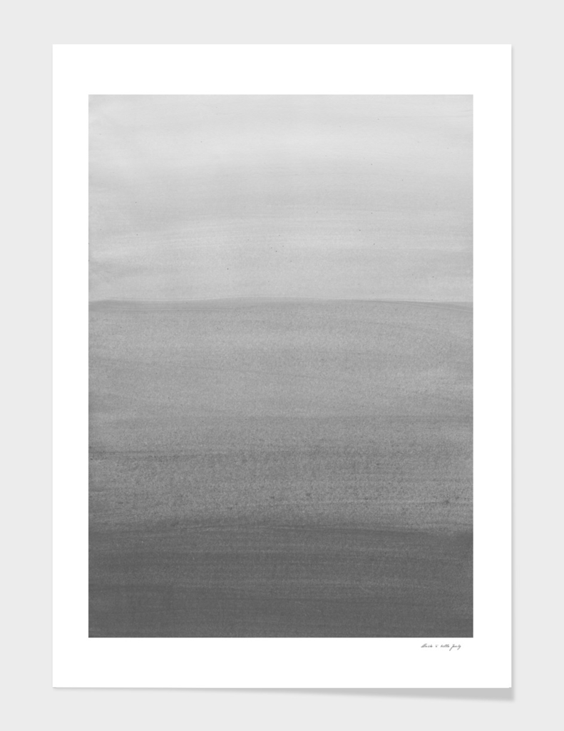 Touching Black Gray White Watercolor Abstract #2 #painting