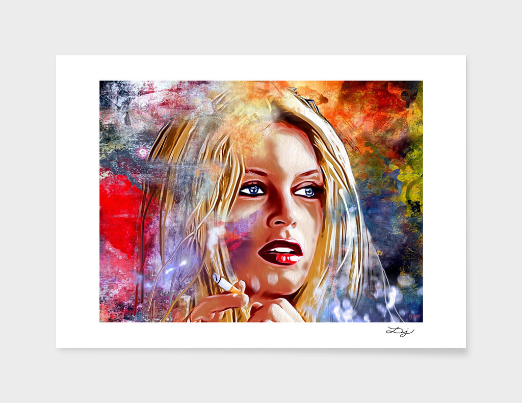Brigitte Bardot Painted