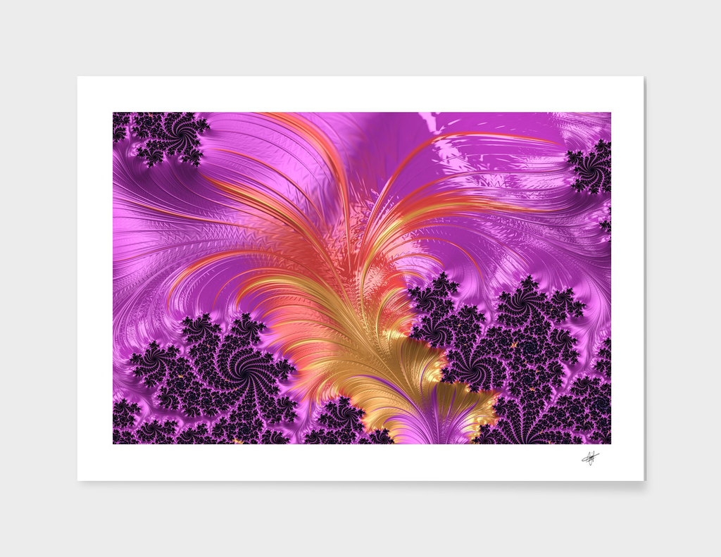 fractal puffy feather art artwork
