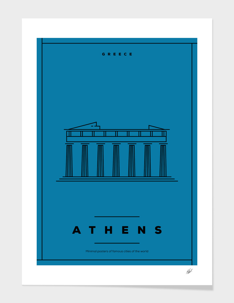 Minimal Athens City Poster