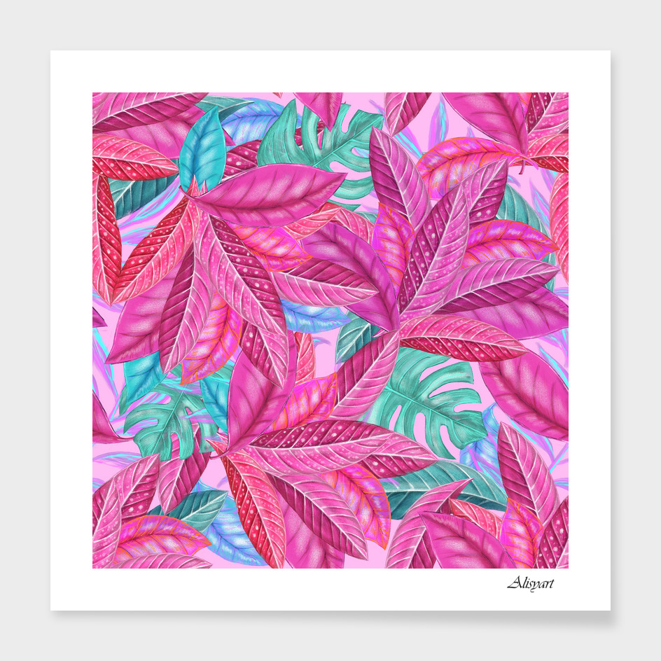 leaves tropical reason stamping