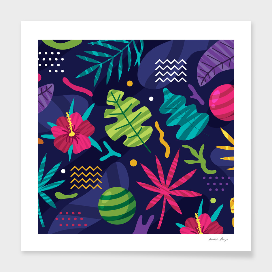 TROPICAL LEAVES PATTERN