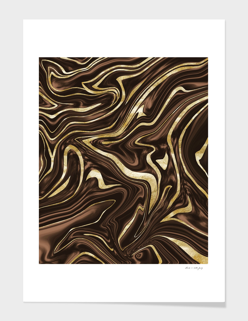 Brown Gold Marble #1 #decor #art