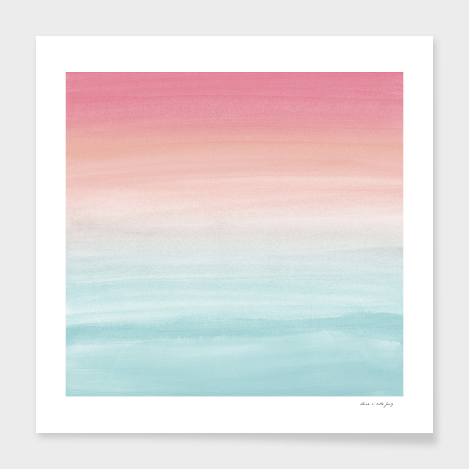 Touching Watercolor Abstract Beach Dream #1 #painting #decor