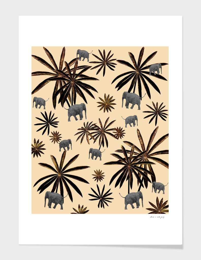 Palm Tree Elephant Jungle Pattern #3 (Kids Collection)