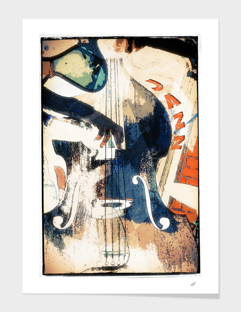Double bass Jazz Poster