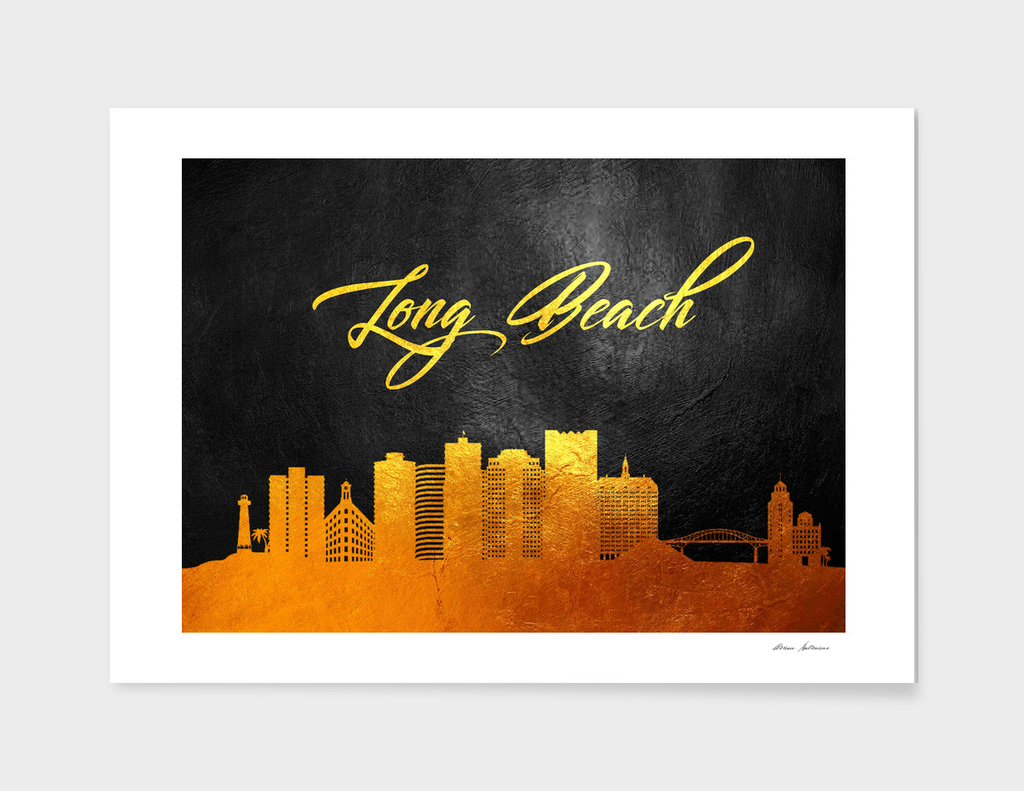 Long Beach California Gold Skyline