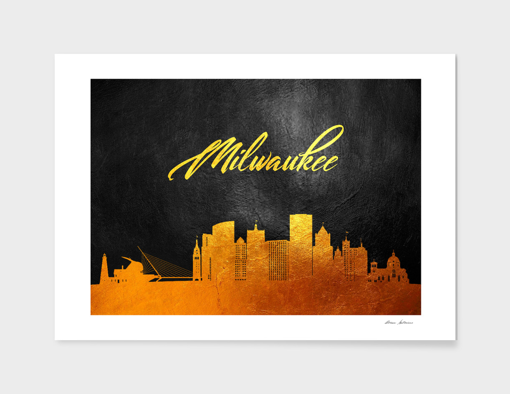 Milwaukee Wisconsin Gold Skyline