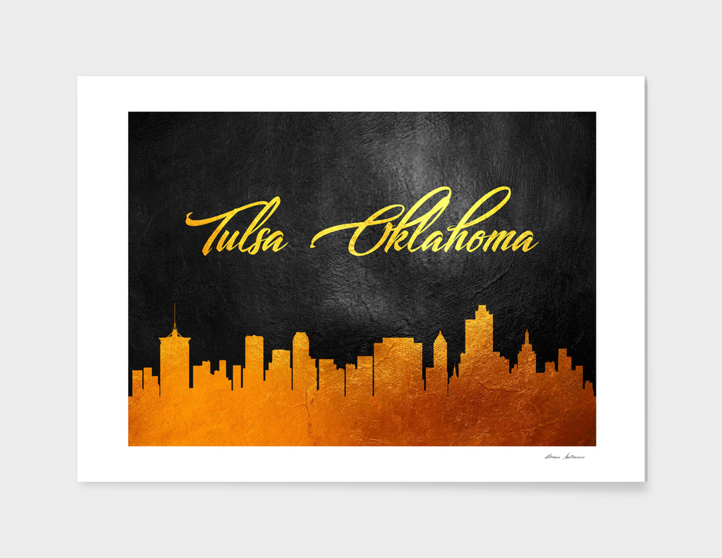 Tulsa Oklahoma Gold Skyline