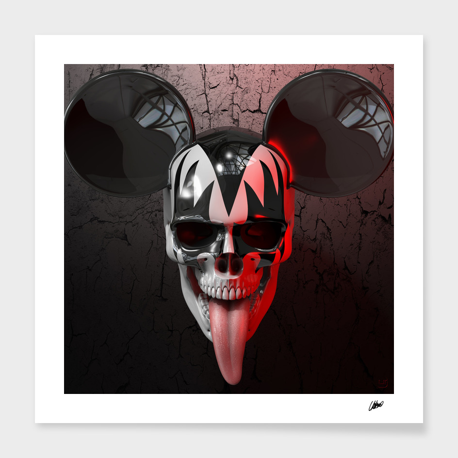 Skull Kiss Mickey