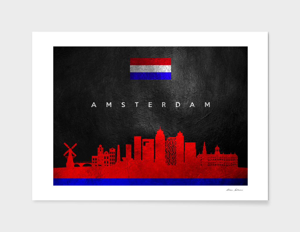 Amsterdam Netherlands Skyline