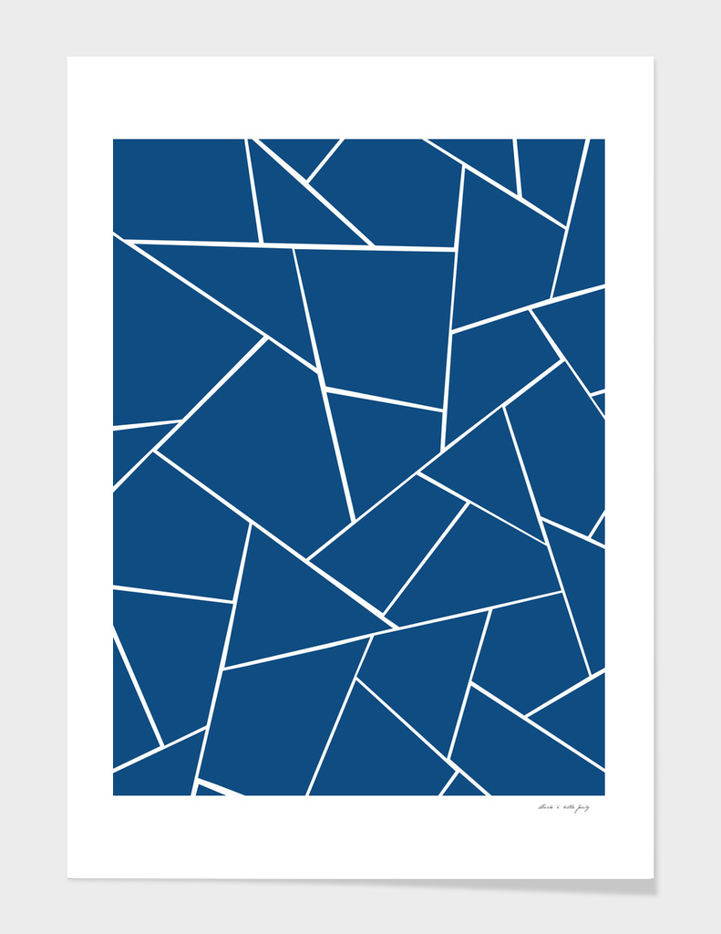 Classic Blue Geometric Glam #1 #geo #decor #art