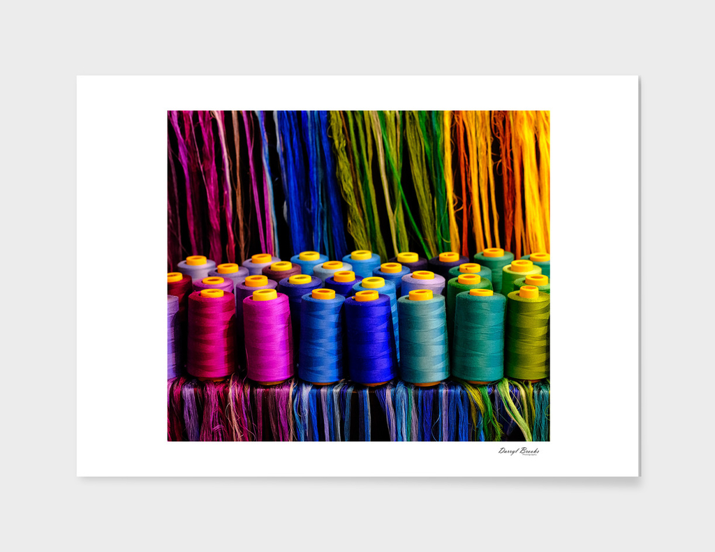 Spools of Colorful Thread