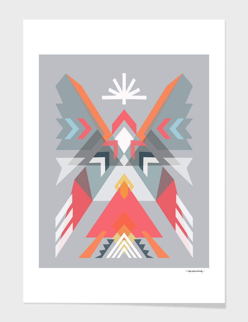 Abstract geometric indian symbol
