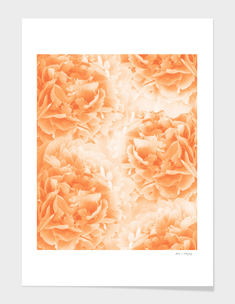Orange Peonies Dream #1 #floral #decor #art