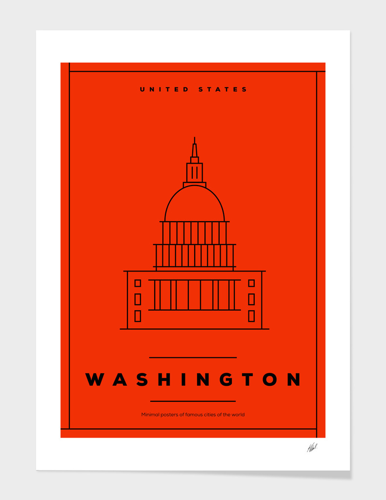 Minimal Washington DC City Poster