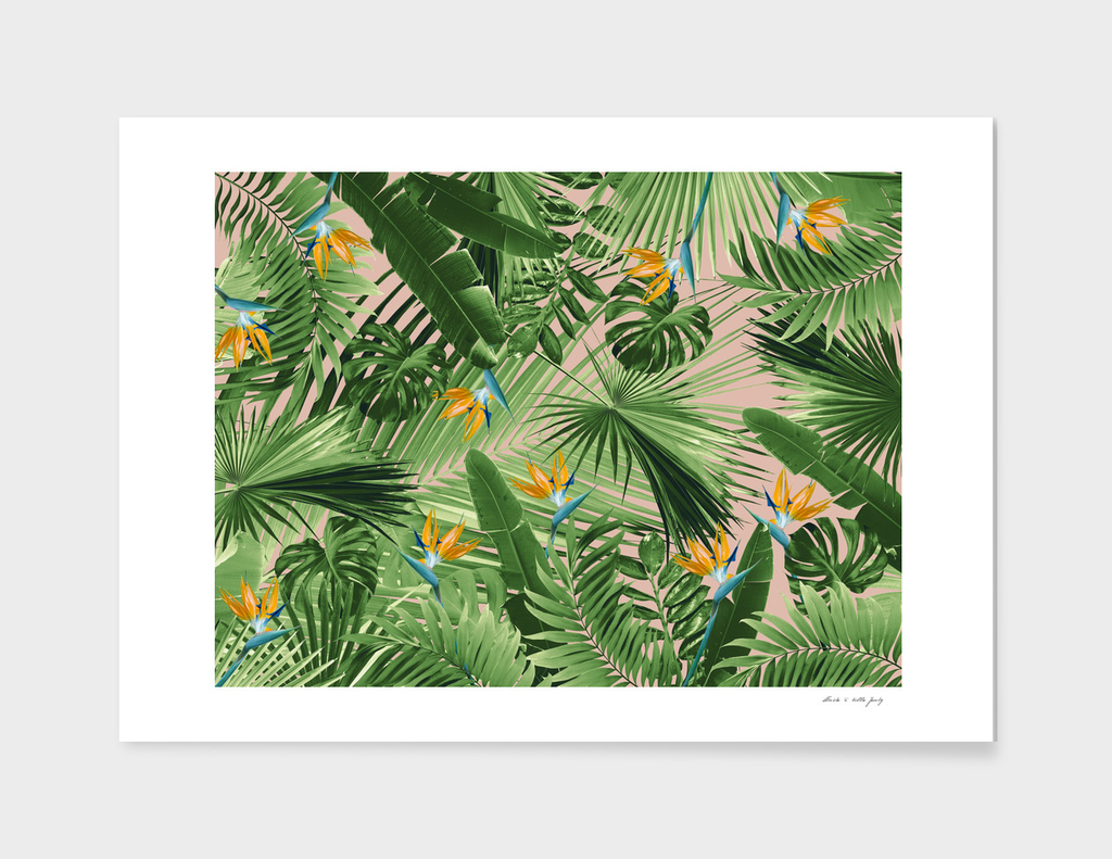 Bird of Paradise Jungle Leaves Dream #2 #tropical #decor