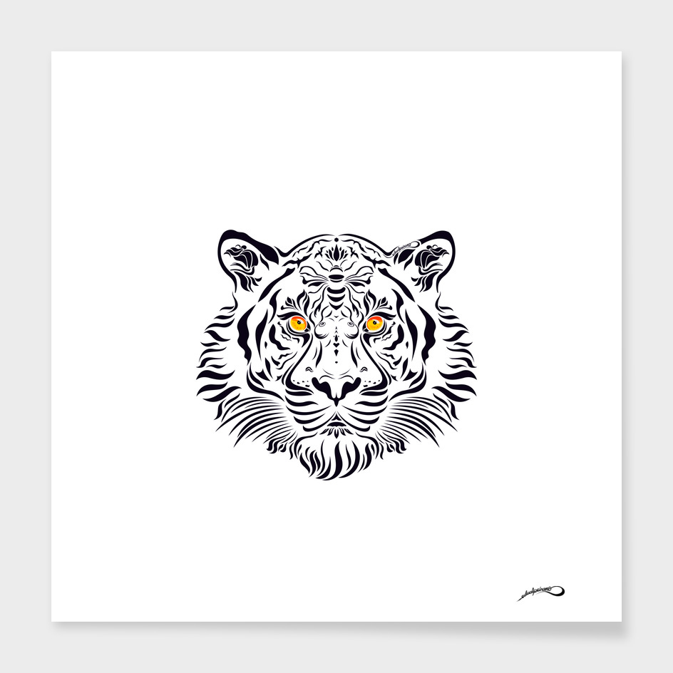 White tiger in danger by #Bizzartino