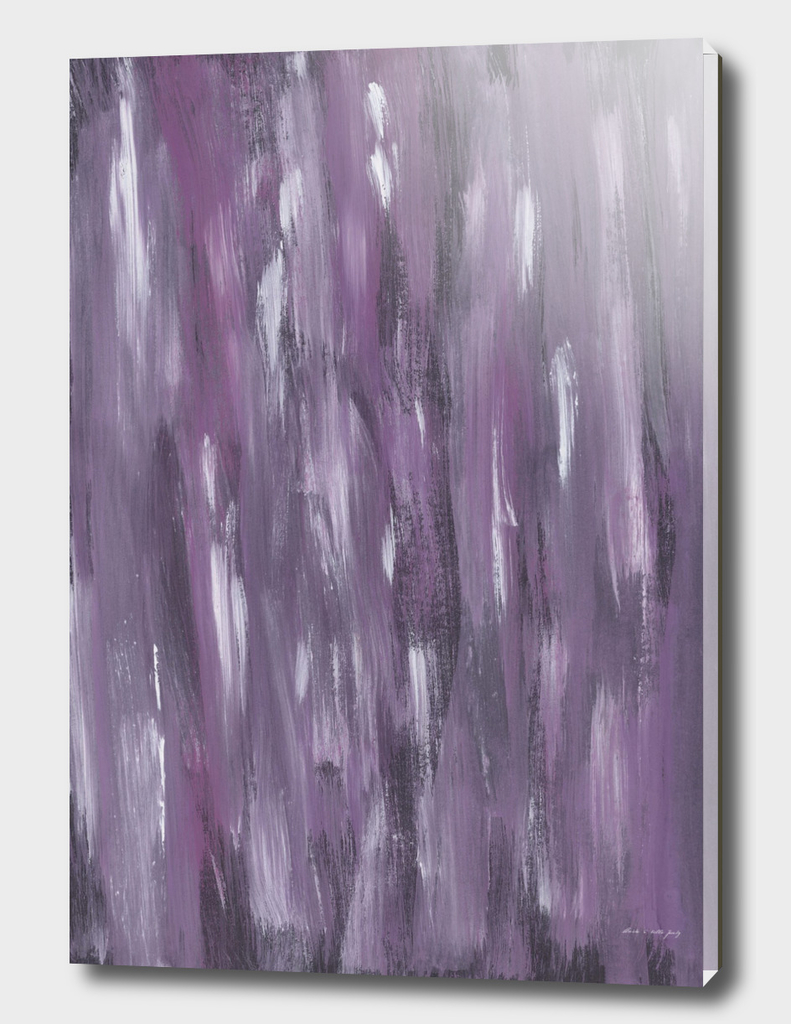 Touching Purple Black White Watercolor Abstract #1 #painting