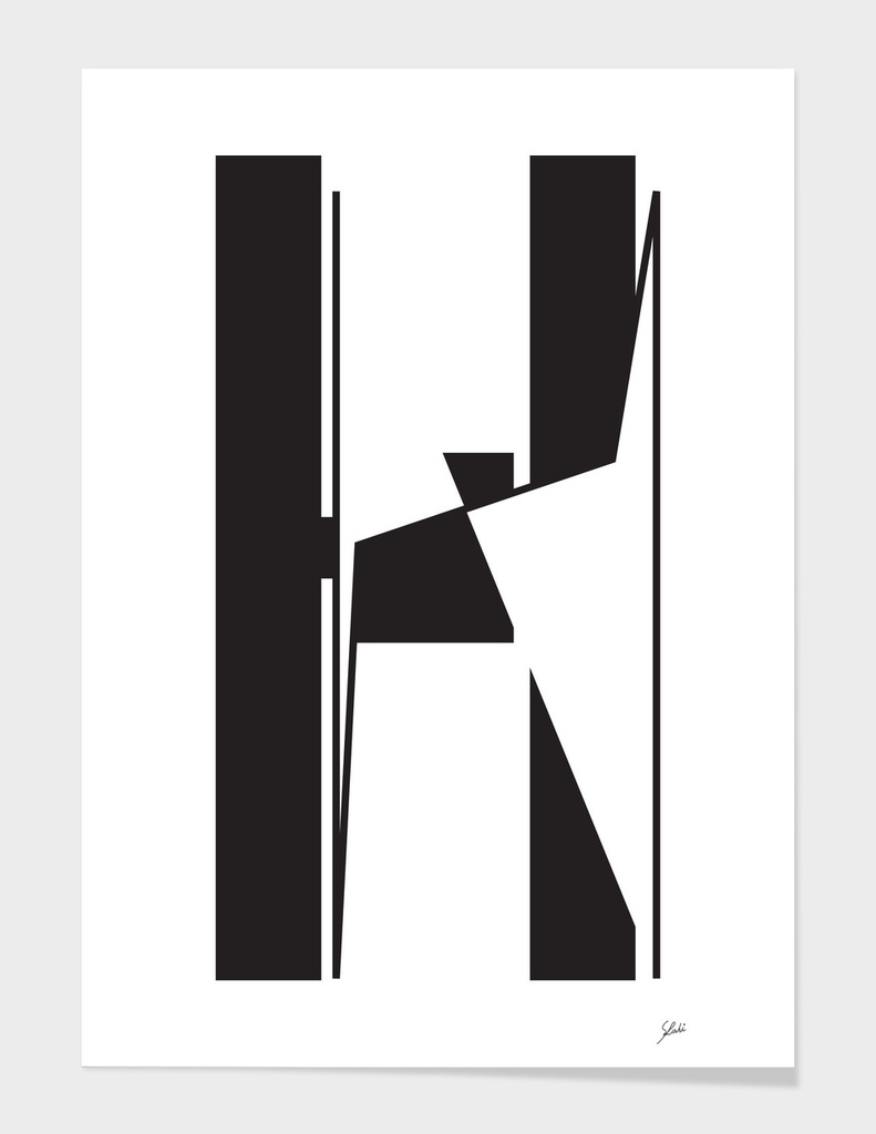 Typography letter H