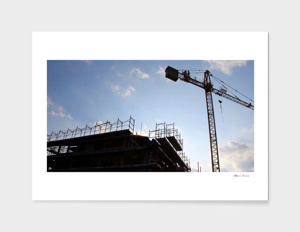Construction site - crane and scaffolding