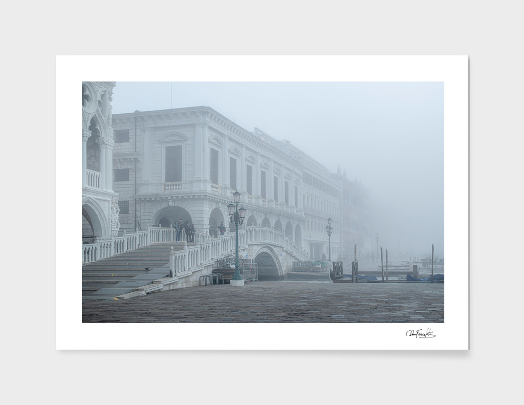 Fog Winter Scene Venice, Italy