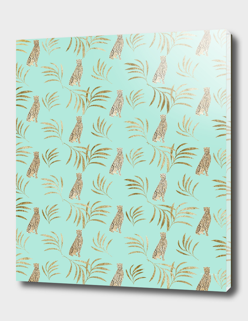 Cheetah Eucalyptus Glam Pattern #6 #tropical #decor #art