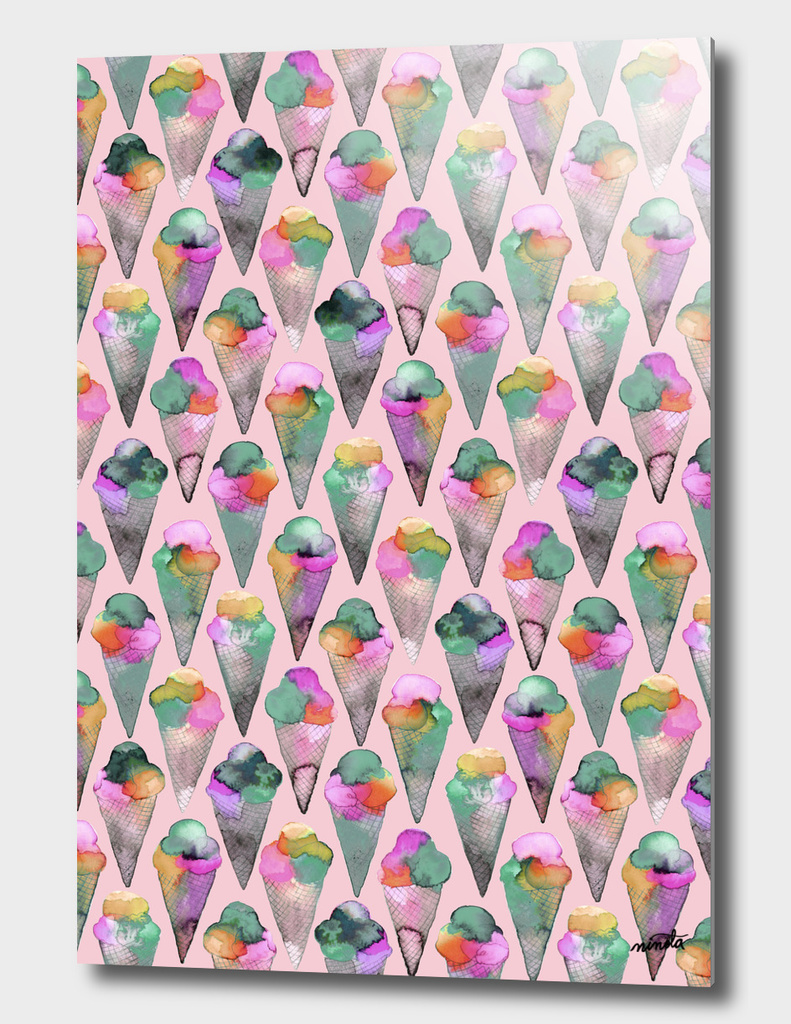 Pink icecream cones pattern