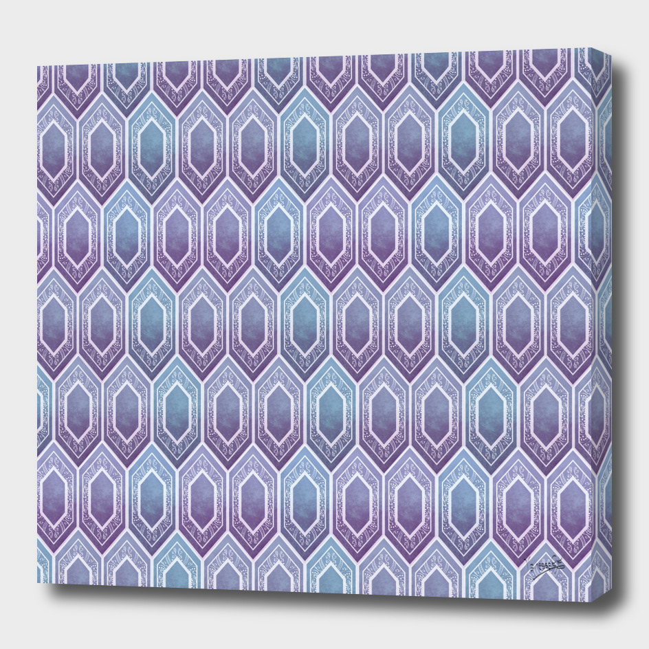 Tile. Purple , pink, and blue.