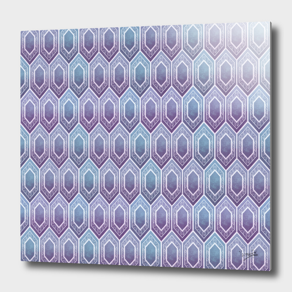 Tile. Purple , pink, and blue.