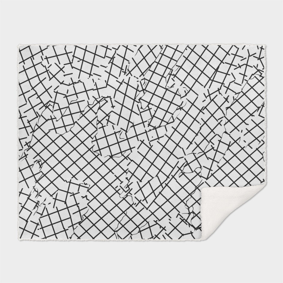geometric square shape abstract in black and white