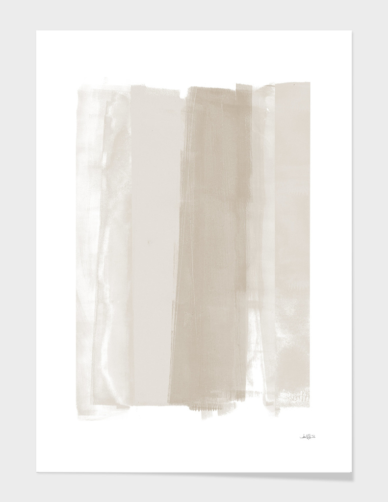 Beige and Brown Ombre Minimalist Abstract Painting