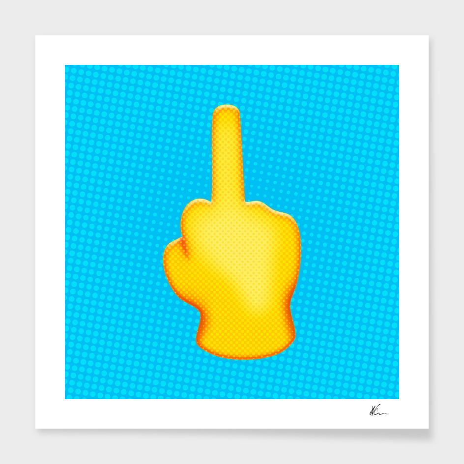 Middle Finger Emoji | Pop Art