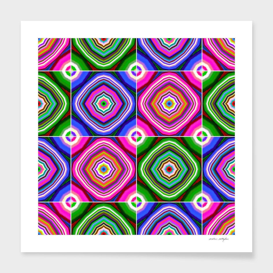 Retro psychedelic patchwork pattern #1