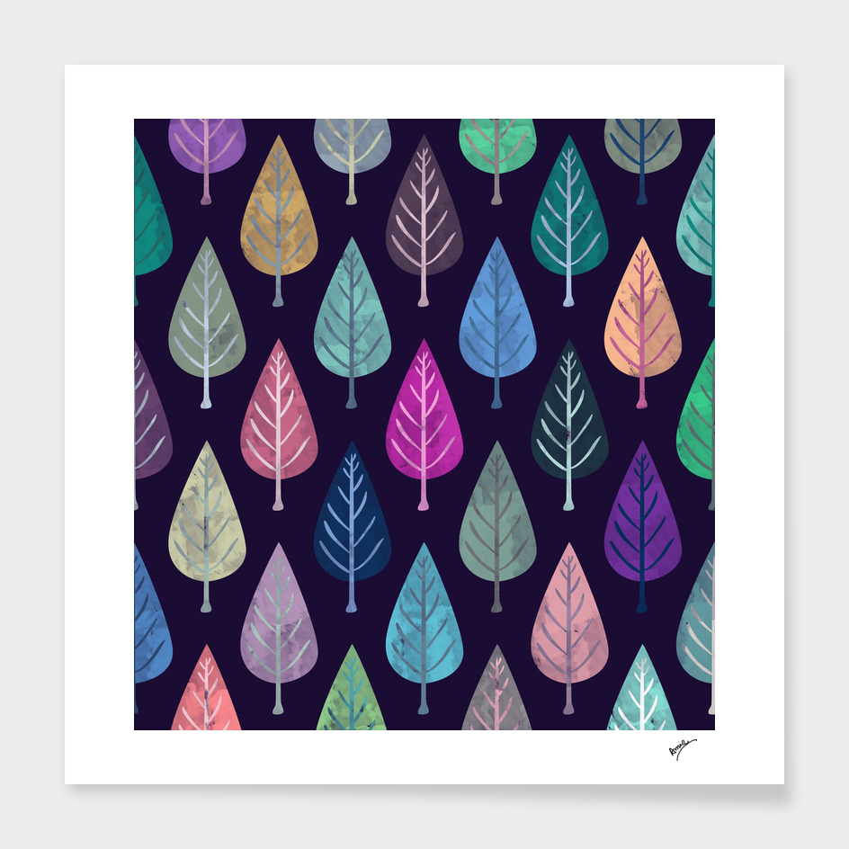 Watercolor Forest Pattern V