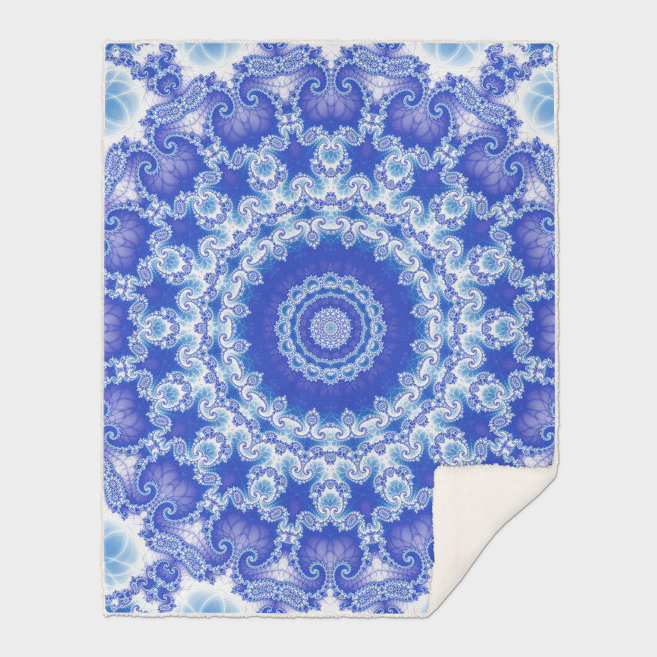 Clarity Mandala in Blue and White