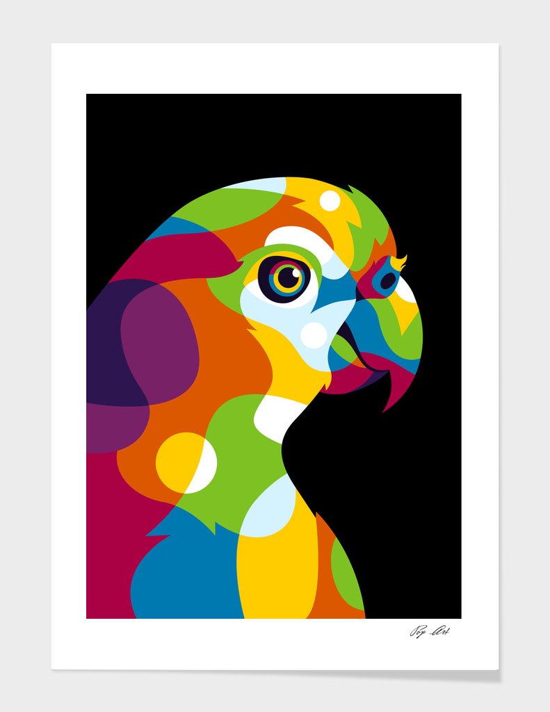 Colorful Parrot Pop Art