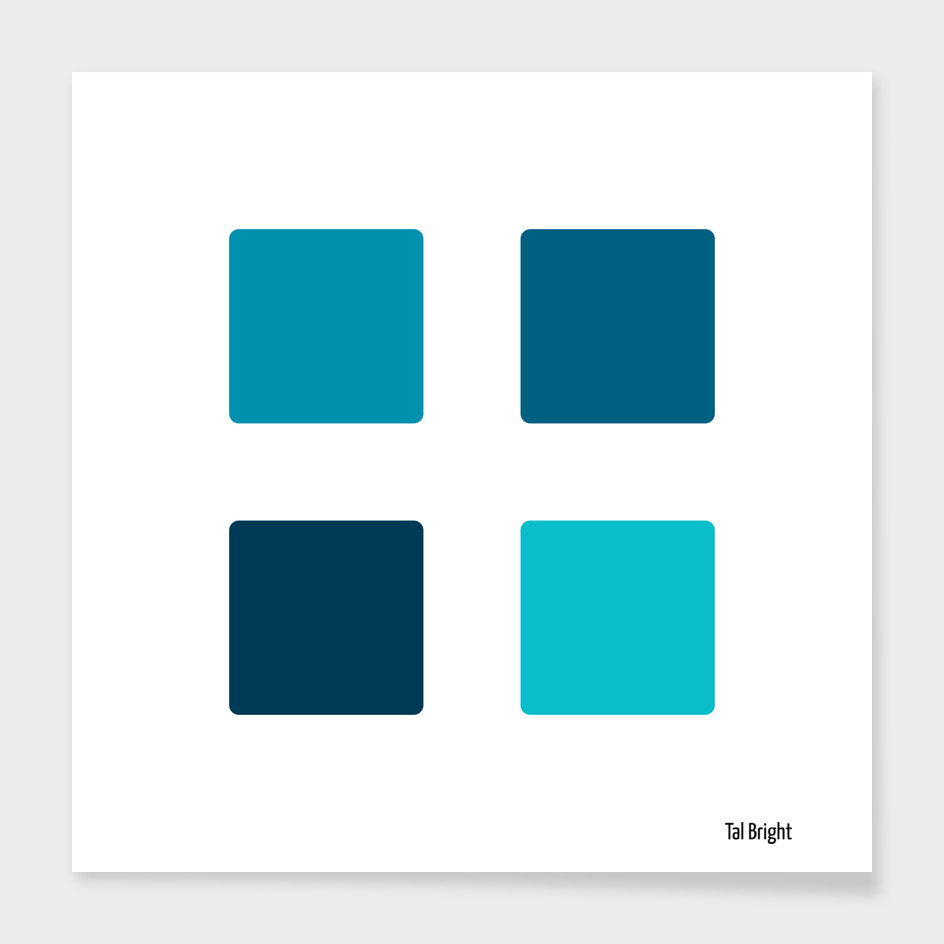 Modern Minimal Abstract Blue Squares