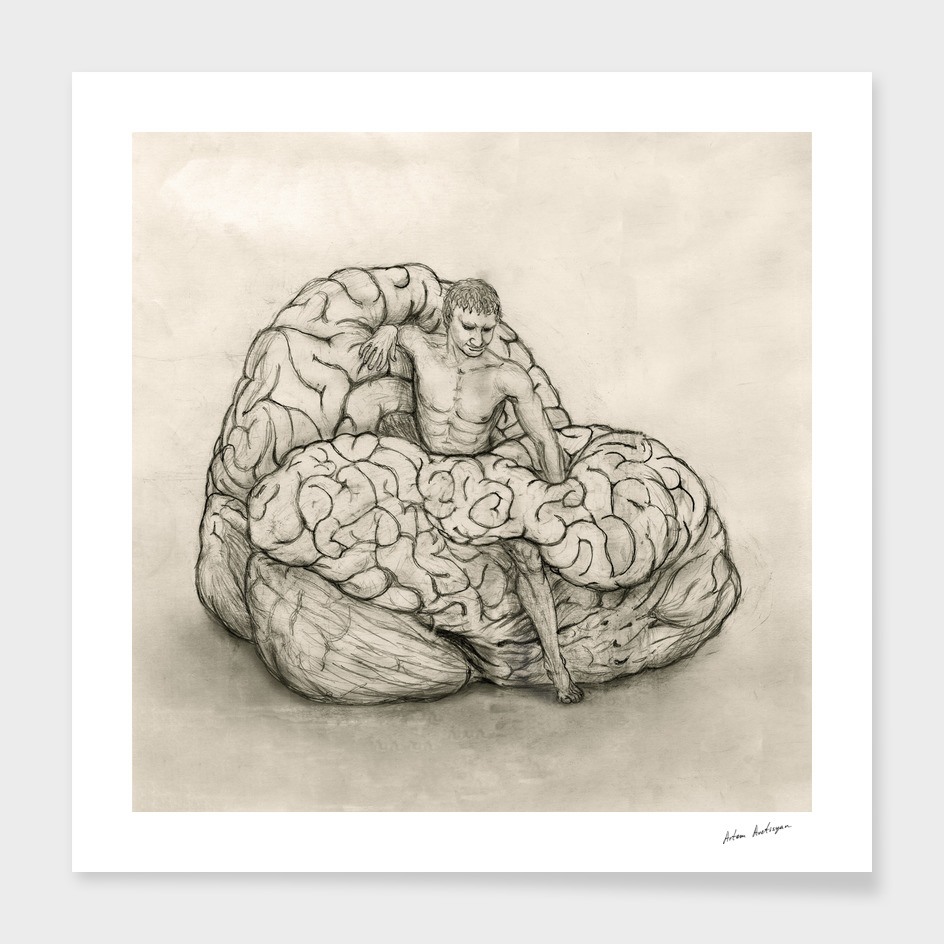 man and brain