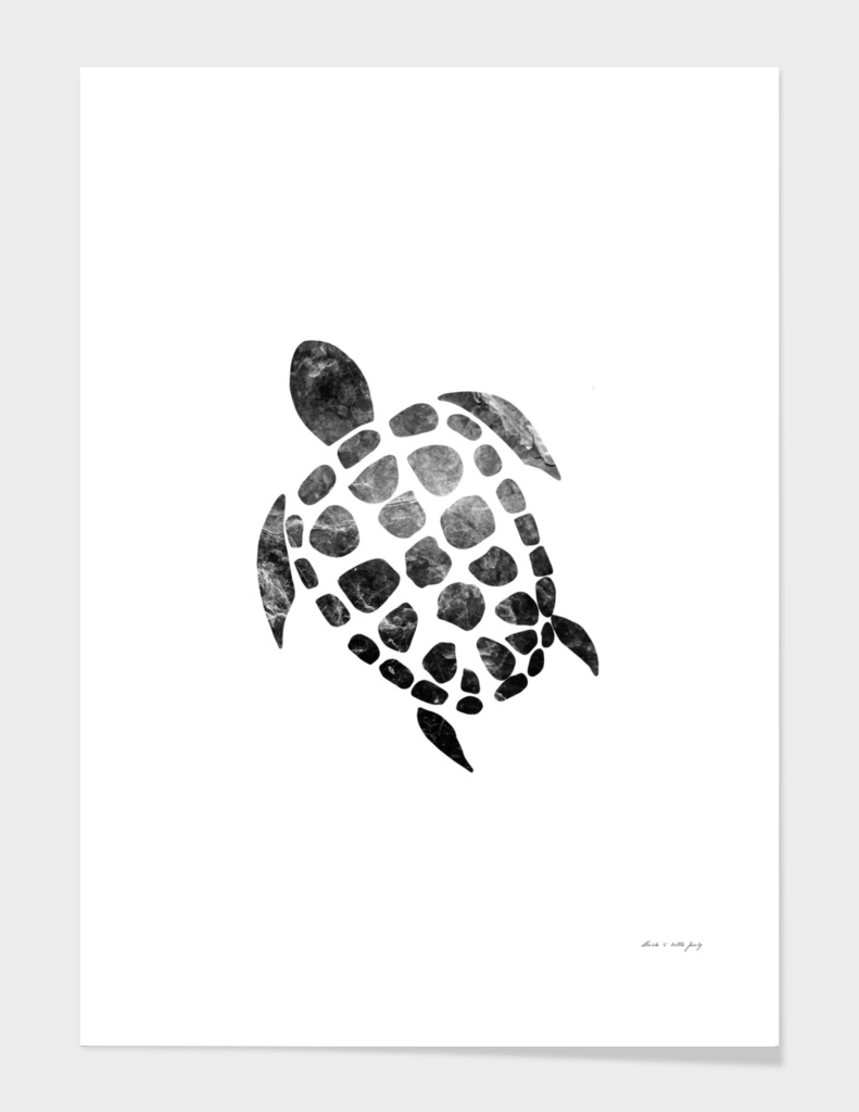 Minimal Sea Turtle #1 #animal #decor #art
