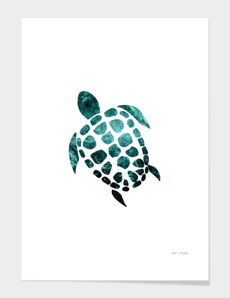 Minimal Sea Turtle #2 #animal #decor #art
