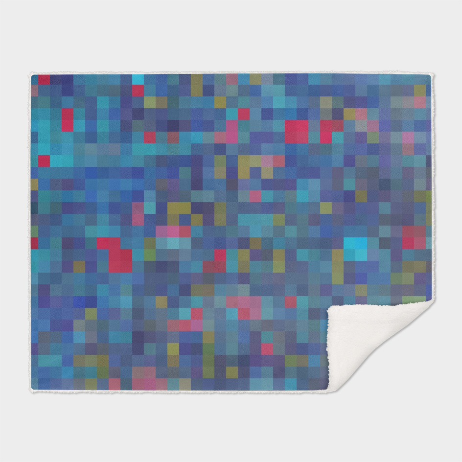 blue and pink geometric square pixel pattern abstract