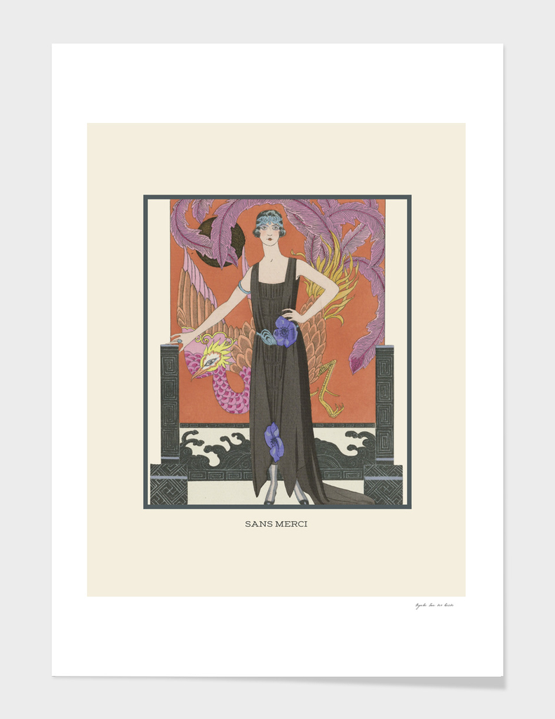 Sans merci - bohemian, folk, fashion, Art Deco print