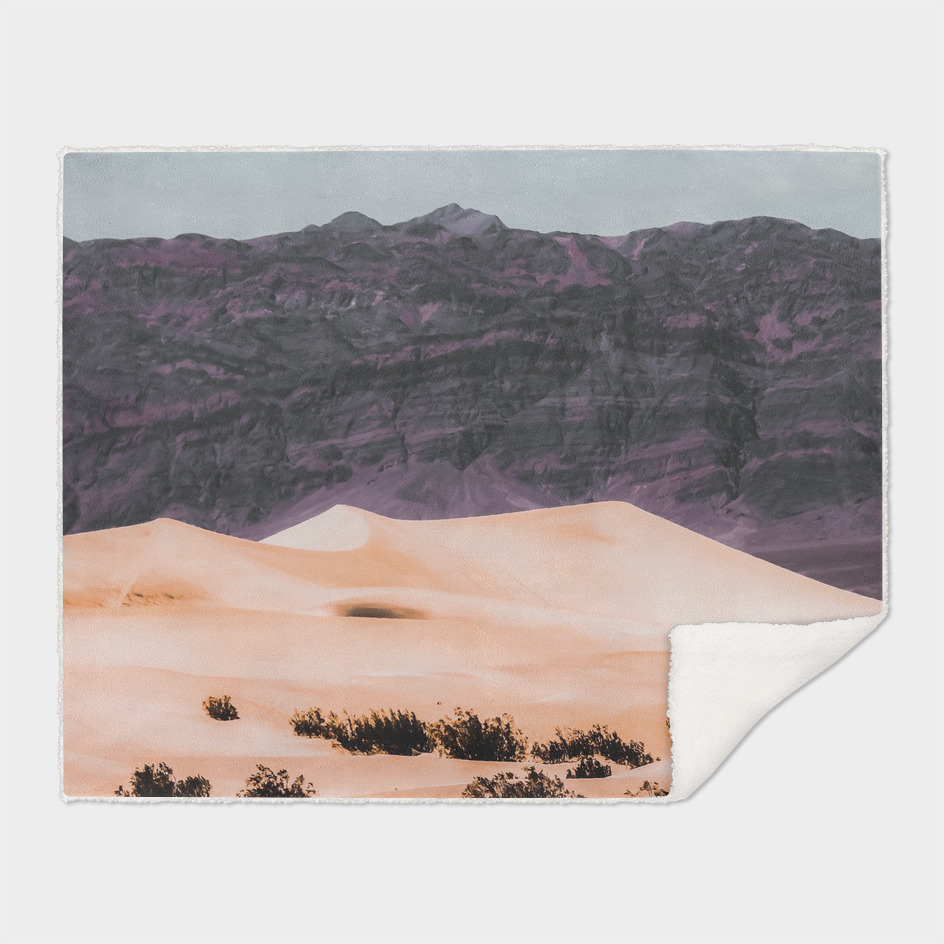 sand desert with mountain background at Death Valley
