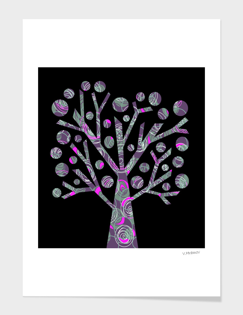 Purple magical tree