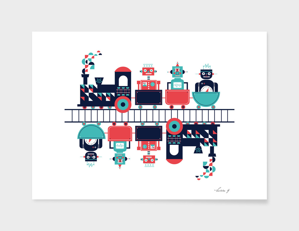 Tren robótico (robotic train)