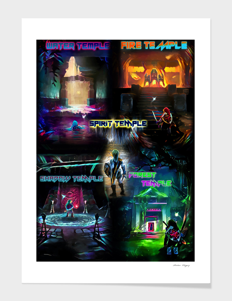 Temple Neon Legend of zelda