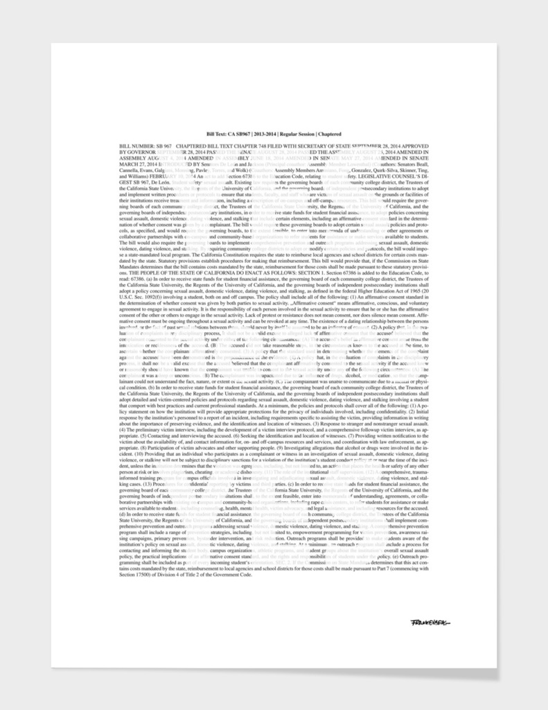 Yes means Yes - whole law text - SB-967