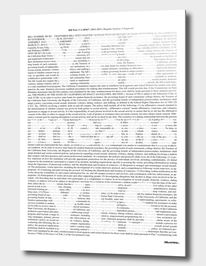 Yes means Yes - whole law text - SB-967