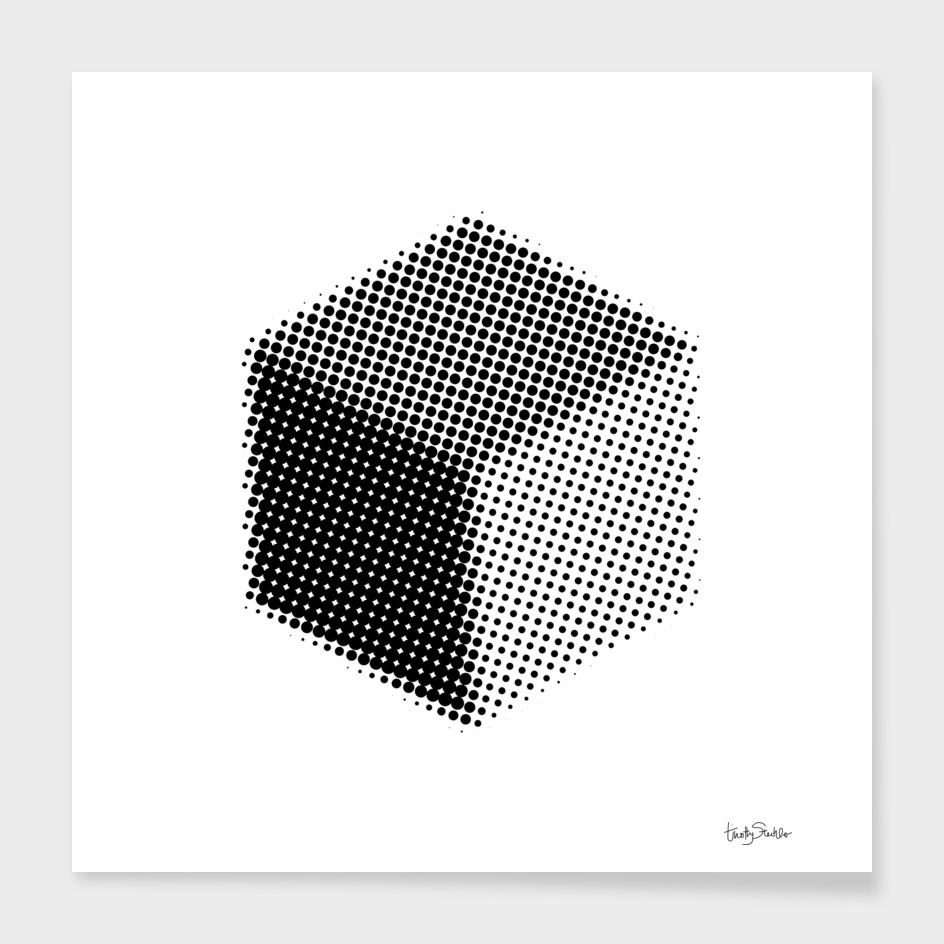 Cube in Halftone